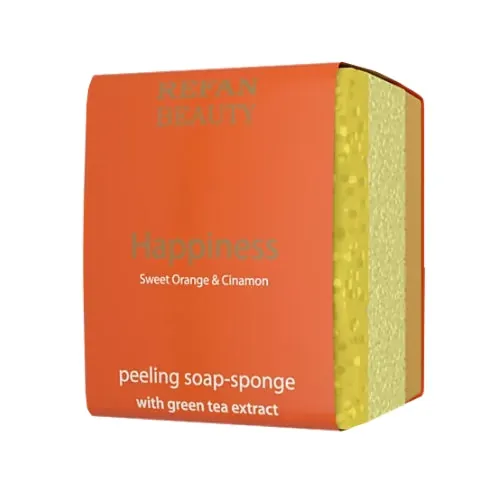 Peeling-Seifenschwamm Glück – Süßorange – Zimt 75g