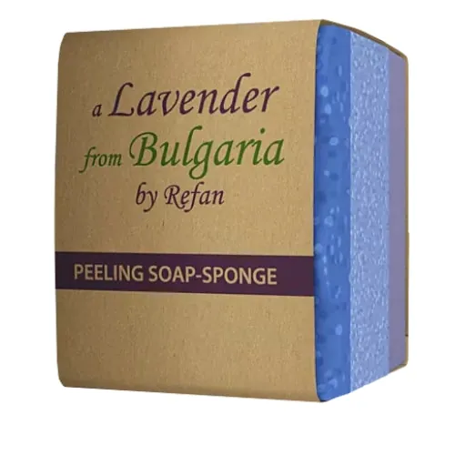 Peeling-Seifenschwamm Lavendel aus Bulgarien 75g