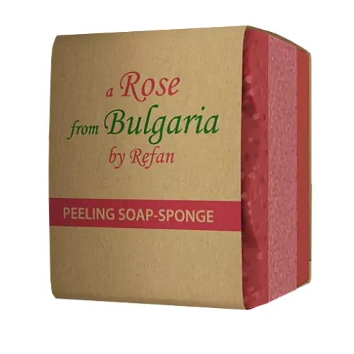 Peeling-Seifenschwamm Rosenduft 75g