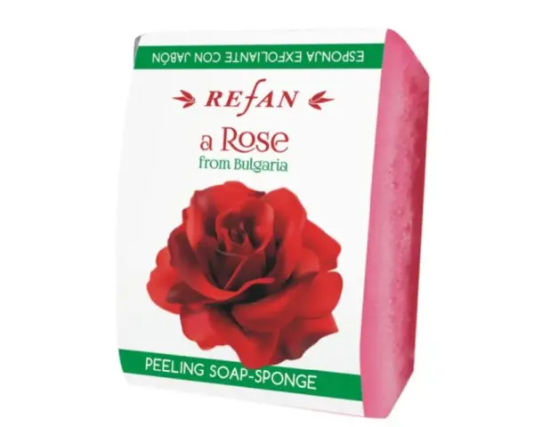 Peeling-Seifenschwamm Rose aus Bulgarien 75g