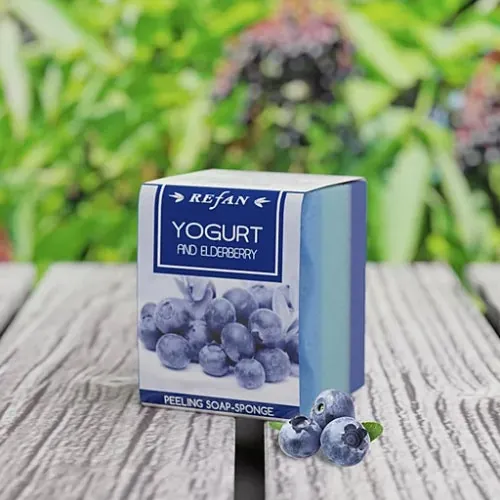 Peeling-Seifenschwamm Yoghurt and Elderberry 75g